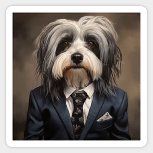 Havanese Dog in Suit Sticker